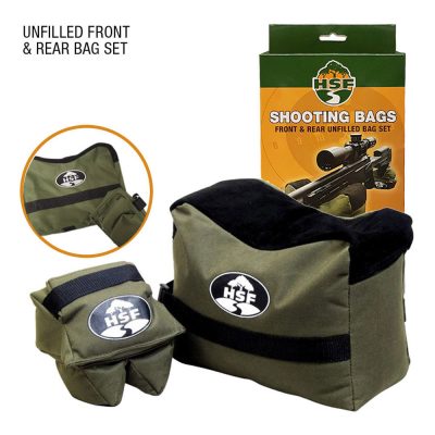 S/Bag Hsf Unfilled Shooting Bag Green Front And Rear