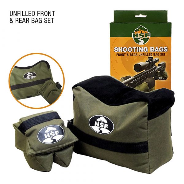 S/Bag Hsf Unfilled Shooting Bag Green Front And Rear